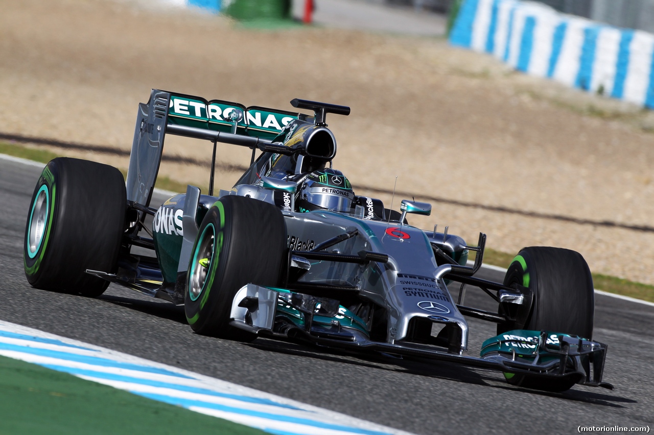 TEST F1 JEREZ 29 GENNAIO, Nico Rosberg (GER) Mercedes AMG F1 W05.
29.01.2014. Formula One Testing, Day Two, Jerez, Spain.