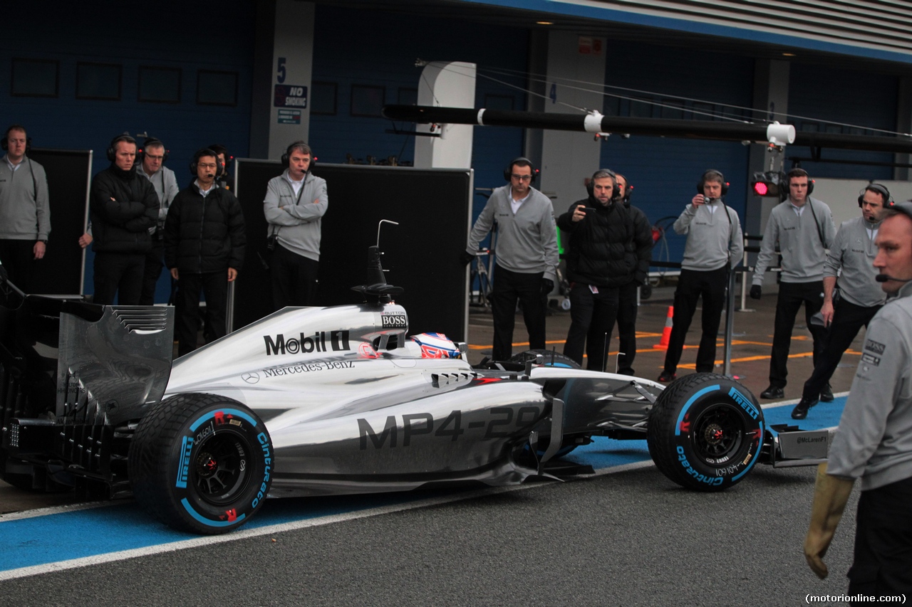 TEST F1 JEREZ 29 GENNAIO, 29.01.2014- Jenson Button (GBR) McLaren Mercedes MP4-29