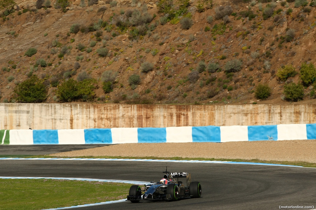 TEST F1 JEREZ 29 GENNAIO, 29.01.2014- Jenson Button (GBR) McLaren Mercedes MP4-29