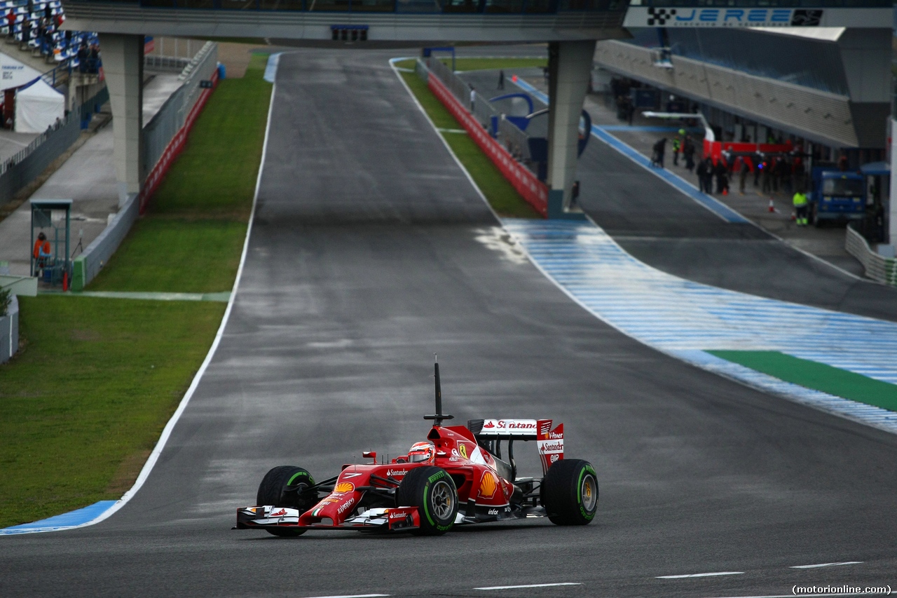 TEST F1 JEREZ 29 GENNAIO, 29.01.2014- Kimi Raikkonen (FIN) Ferrari F14-T