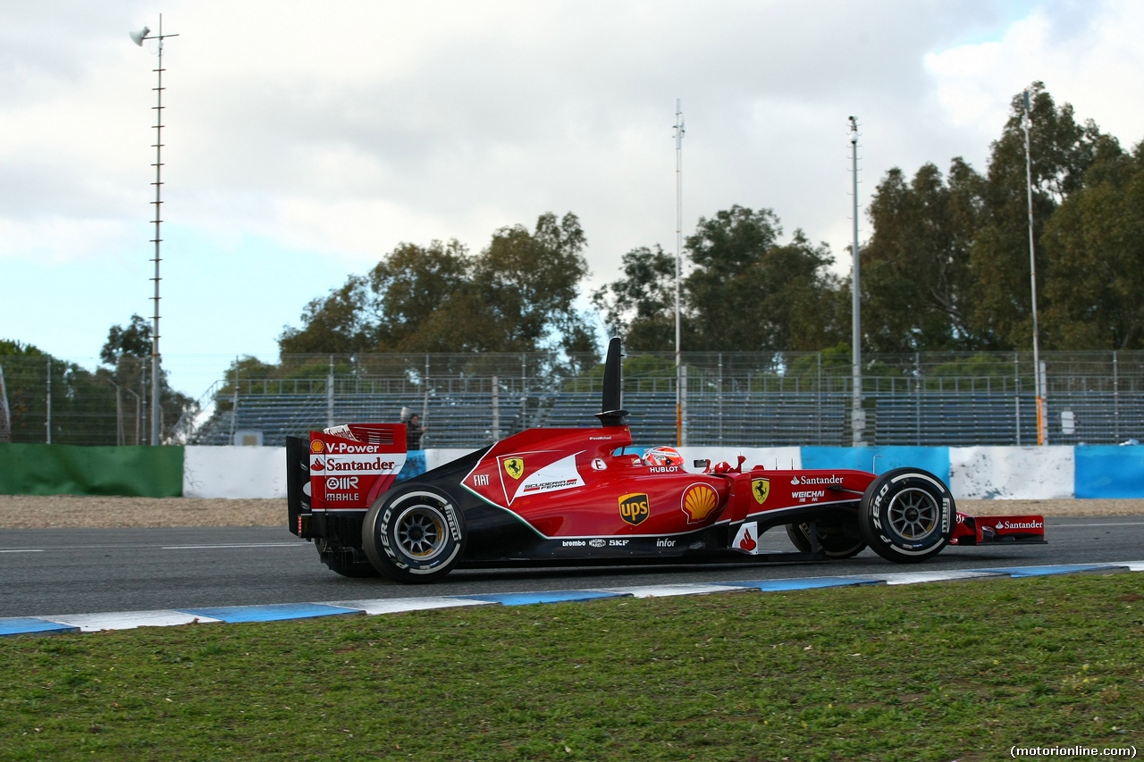 TEST F1 JEREZ 29 GENNAIO, 29.01.2014- Kimi Raikkonen (FIN) Ferrari F14-T