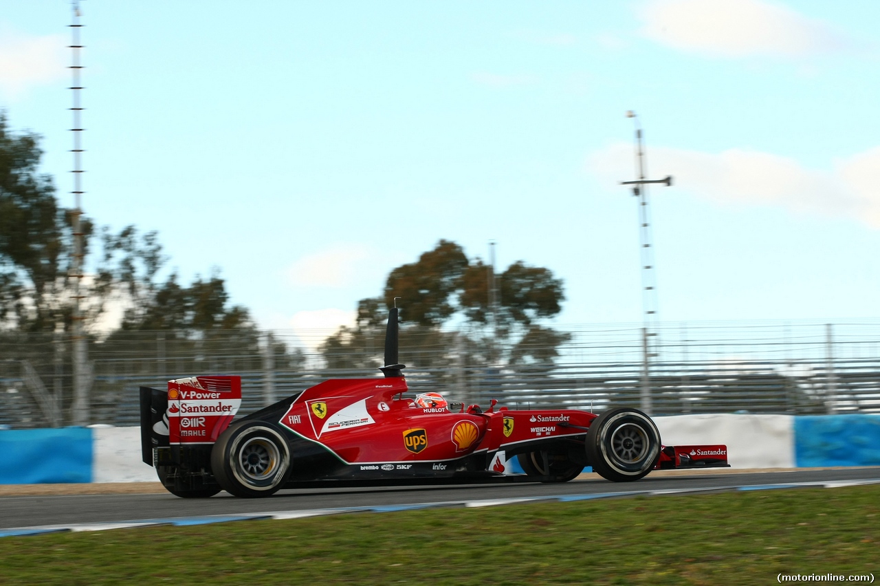 TEST F1 JEREZ 29 GENNAIO, 29.01.2014- Kimi Raikkonen (FIN) Ferrari F14-T