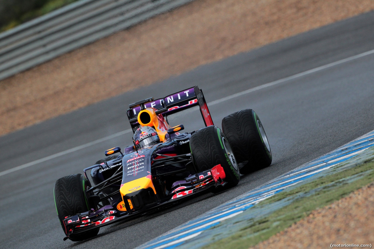 TEST F1 JEREZ 29 GENNAIO, 29.01.2014- Sebastian Vettel (GER) Red Bull Racing RB10
