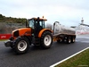 TEST F1 JEREZ 29 GENNAIO, The sprinkler tractor wets the track as the day is declared the official wet weather day of Pirelli tyre testing.
29.01.2014. Formula One Testing, Day Two, Jerez, Spain.