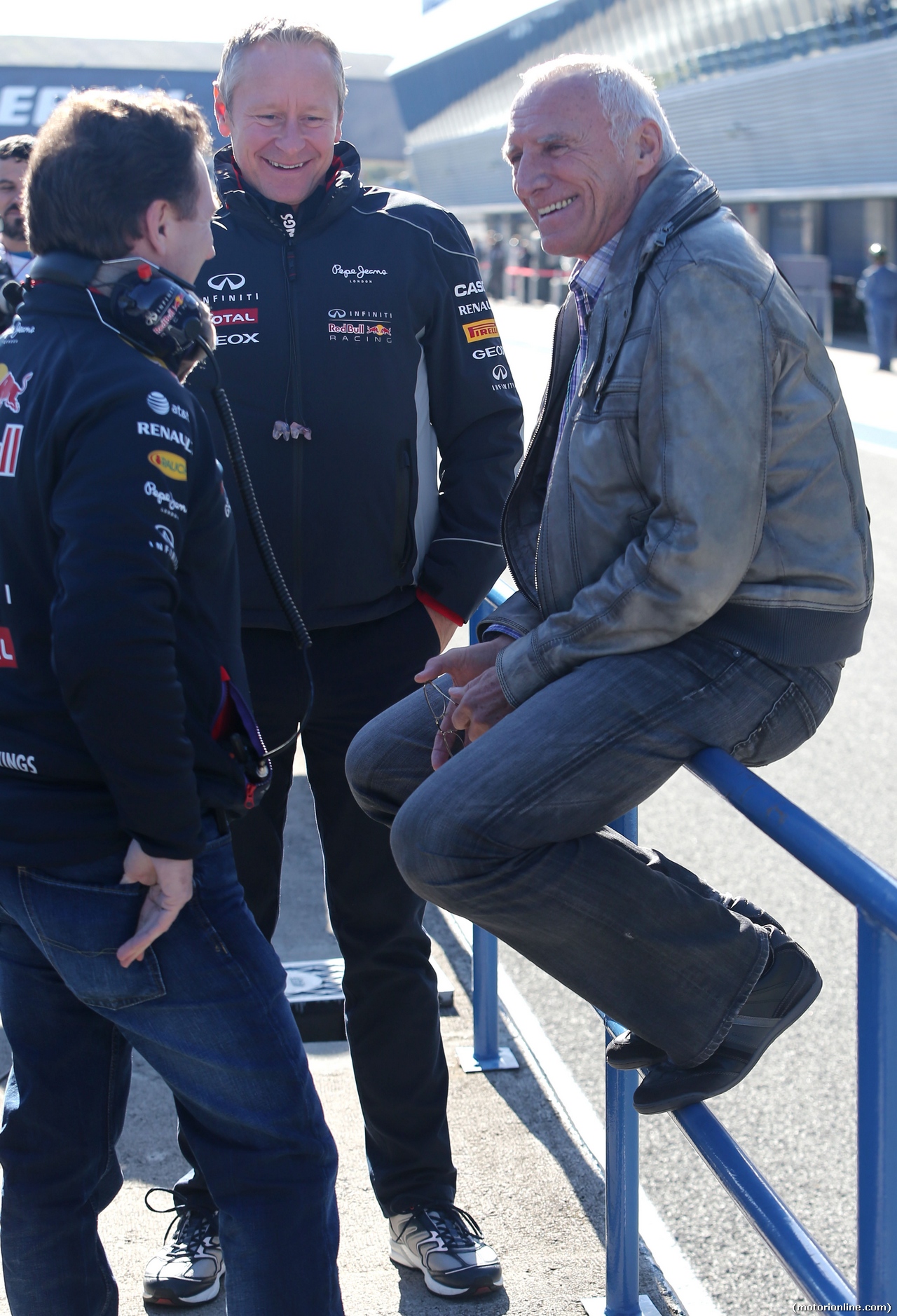 TEST F1 JEREZ 30 GENNAIO, Christian Horner (GBR), Red Bull Racing, Sporting Director e Dietrich Mateschitz (AUT), Owner of Red Bull  
30.01.2014. Formula One Testing, Day Three, Jerez, Spain.