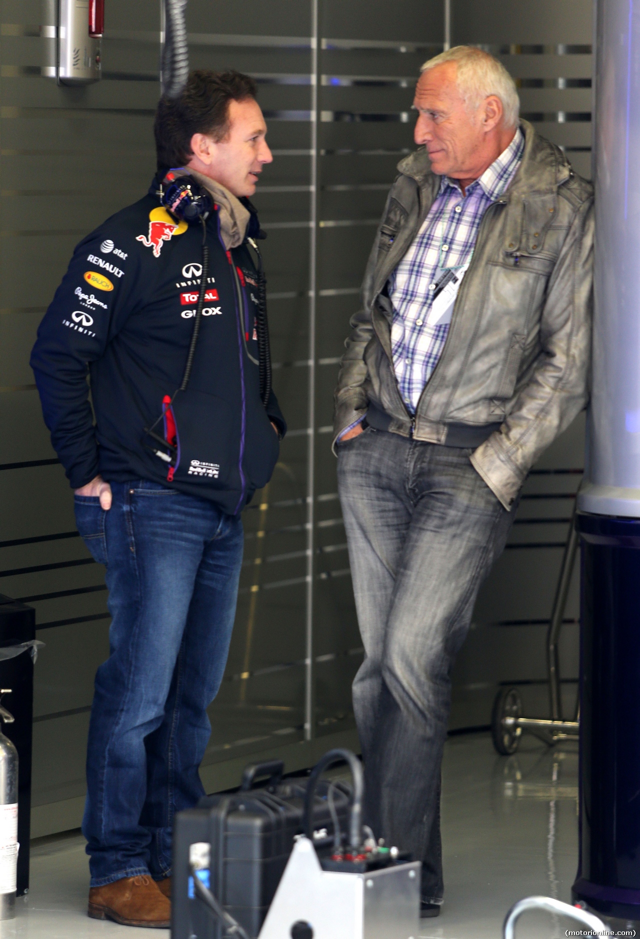TEST F1 JEREZ 30 GENNAIO, Christian Horner (GBR), Red Bull Racing, Sporting Director e Dietrich Mateschitz (AUT), Owner of Red Bull  
30.01.2014. Formula One Testing, Day Three, Jerez, Spain.
