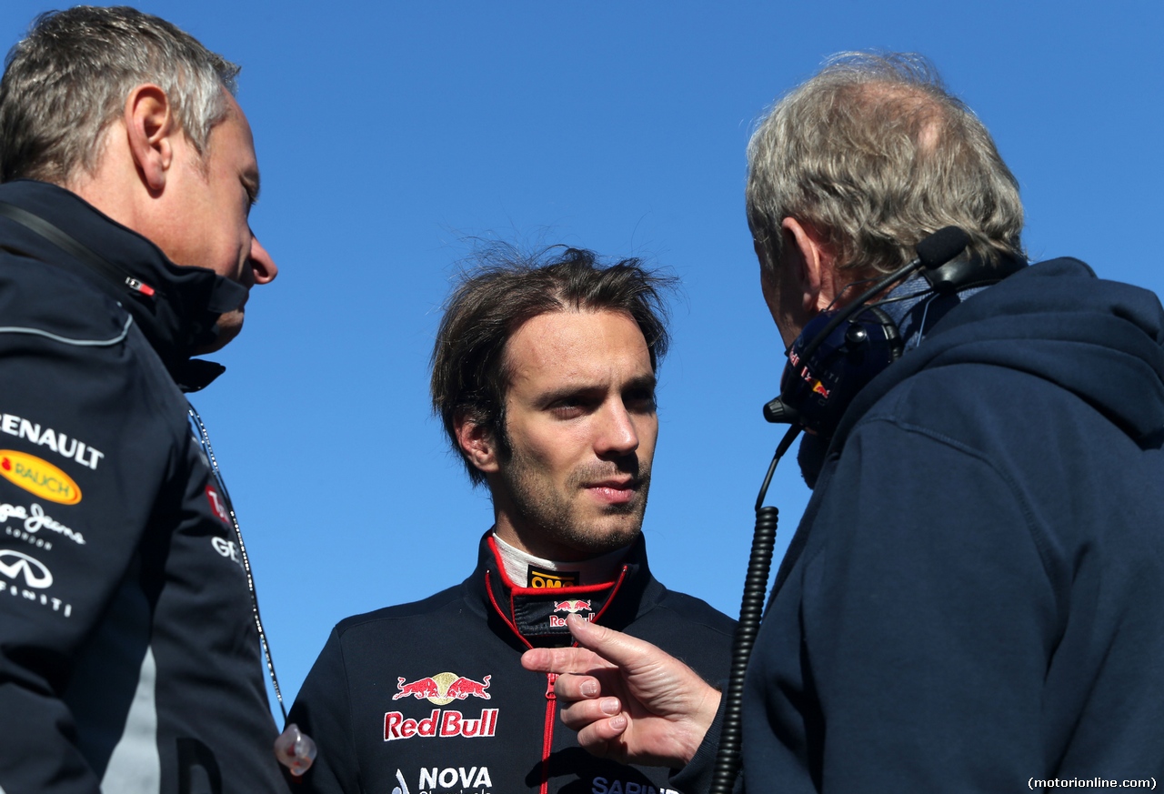 TEST F1 JEREZ 30 GENNAIO, Jean-Eric Vergne (FRA), Scuderia Toro Rosso  e Dr Helmut Marko (AUT) Red Bull Motorsport Consultant 
30.01.2014. Formula One Testing, Day Three, Jerez, Spain.