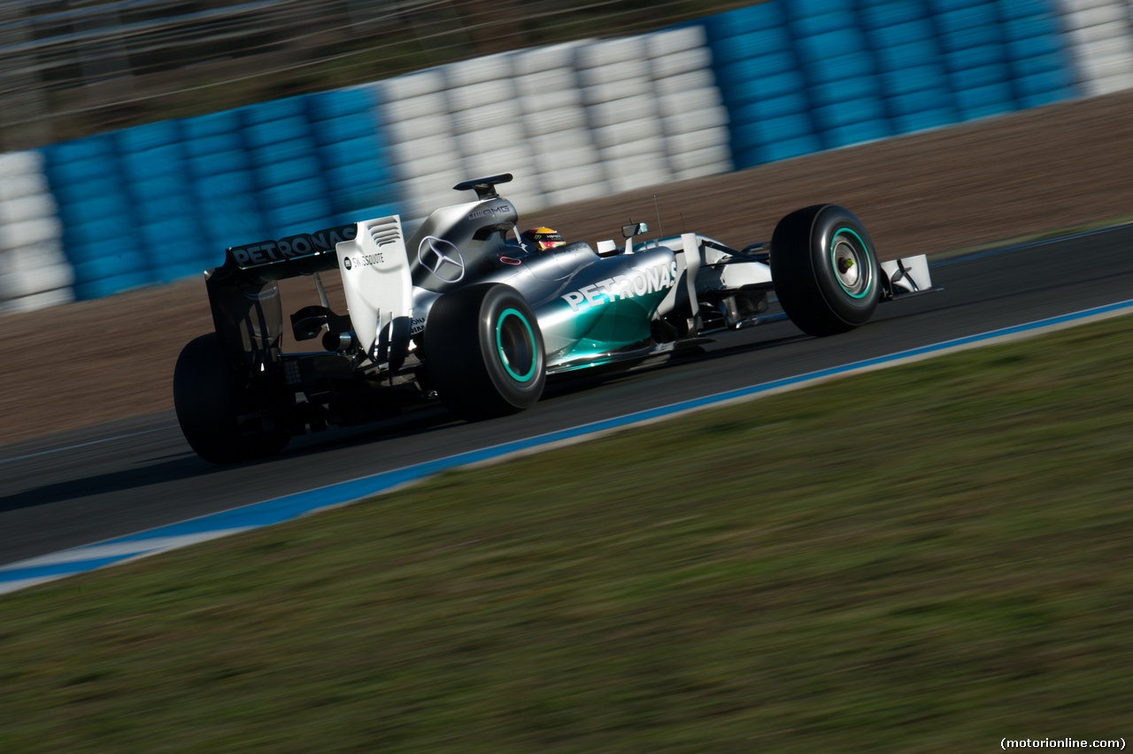 TEST F1 JEREZ 30 GENNAIO, Lewis Hamilton (GBR) Mercedes AMG F1 W05.
30.01.2014. Formula One Testing, Day Three, Jerez, Spain.