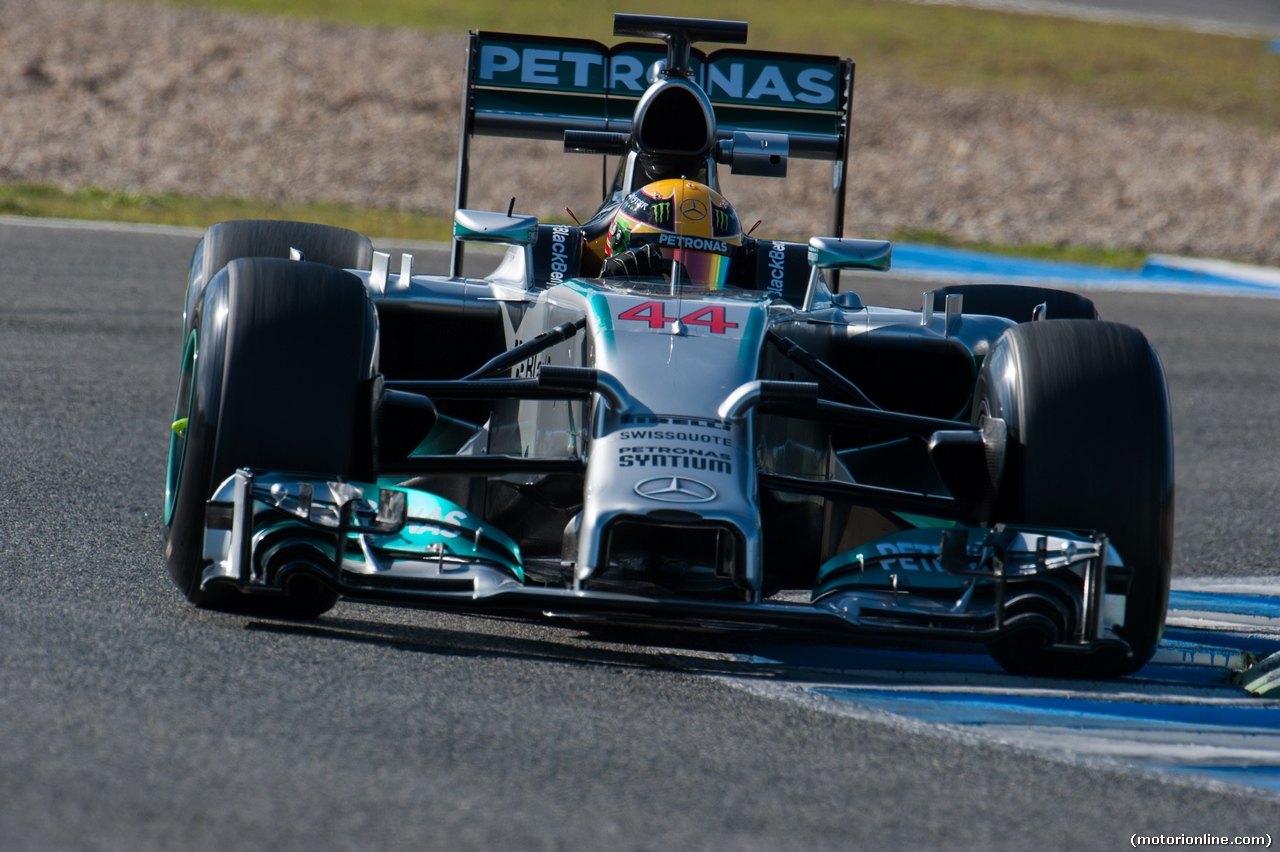 TEST F1 JEREZ 30 GENNAIO, Lewis Hamilton (GBR) Mercedes AMG F1 W05.
30.01.2014. Formula One Testing, Day Three, Jerez, Spain.