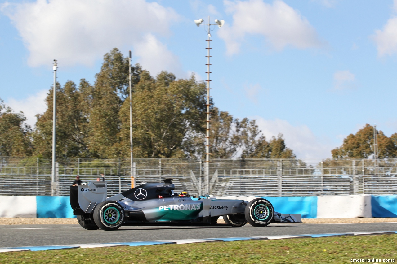 TEST F1 JEREZ 30 GENNAIO, 30.01.2014- Lewis Hamilton (GBR) Mercedes AMG F1 W05