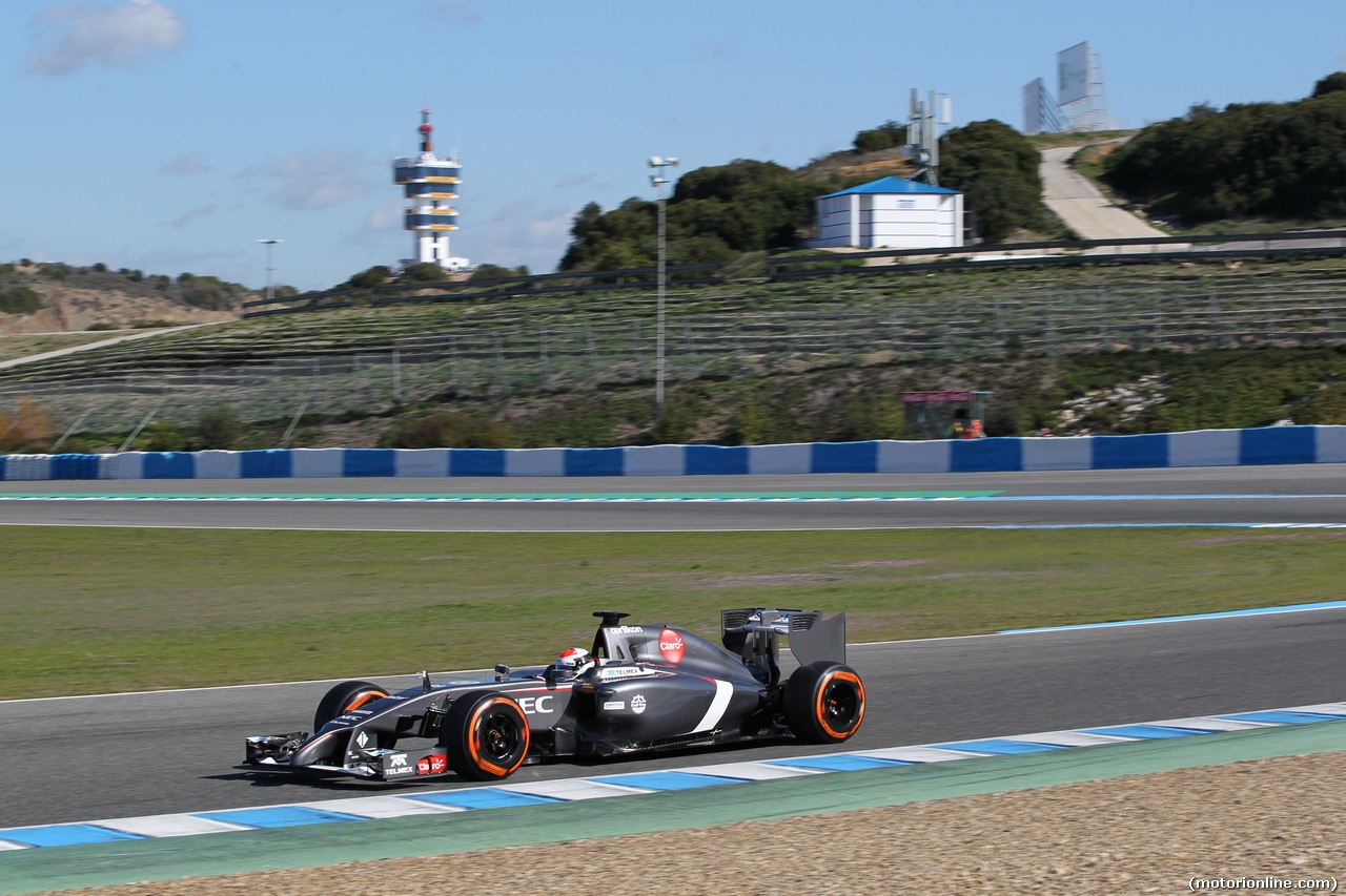 TEST F1 JEREZ 30 GENNAIO, 30.01.2014- Adrian Sutil (GER) Sauber F1 Team C33