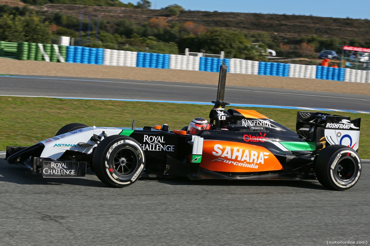 TEST F1 JEREZ 30 GENNAIO, Nico Hulkenberg (GER) Sahara Force India F1 VJM07.
30.01.2014. Formula One Testing, Day Three, Jerez, Spain.