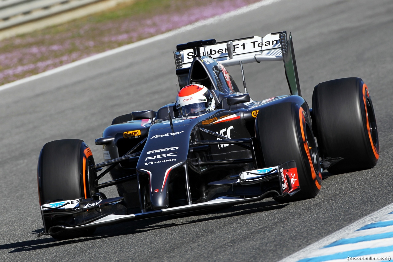 TEST F1 JEREZ 30 GENNAIO, Adrian Sutil (GER) Sauber C33.
30.01.2014. Formula One Testing, Day Three, Jerez, Spain.