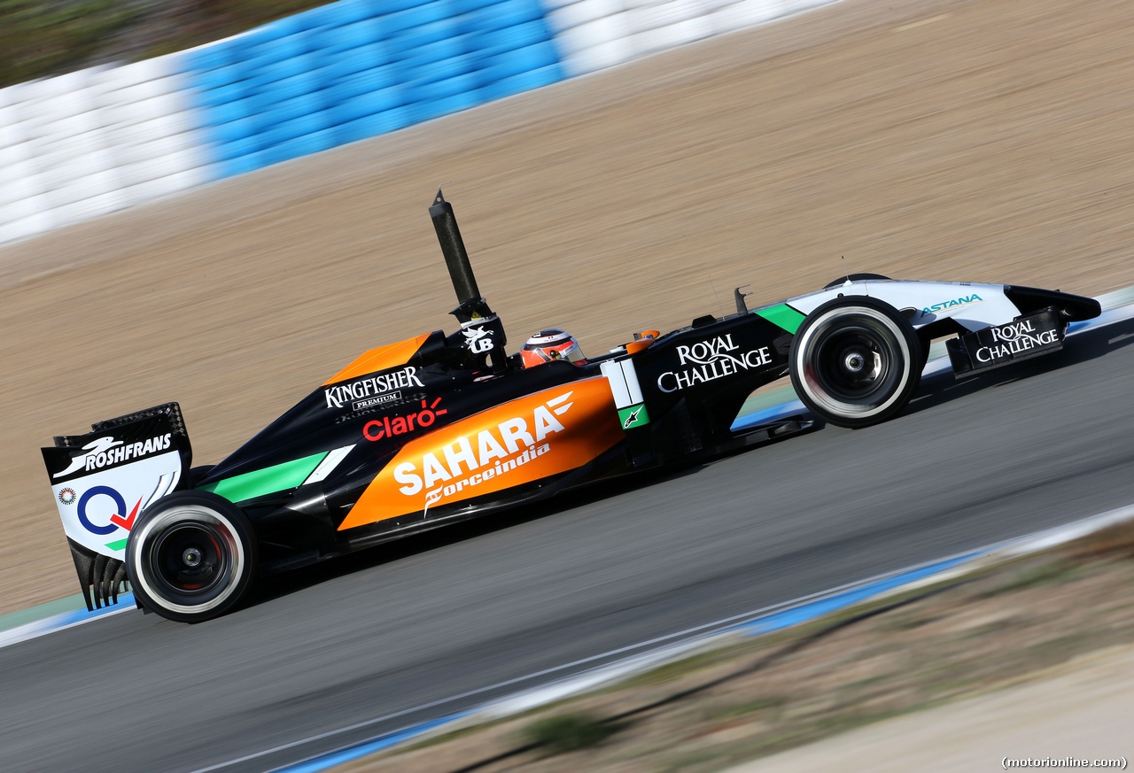 TEST F1 JEREZ 30 GENNAIO, Nico Hulkenberg (GER), Sahara Force India 
30.01.2014. Formula One Testing, Day Three, Jerez, Spain.