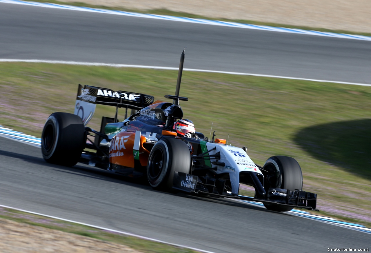 TEST F1 JEREZ 30 GENNAIO, Nico Hulkenberg (GER), Sahara Force India 
30.01.2014. Formula One Testing, Day Three, Jerez, Spain.