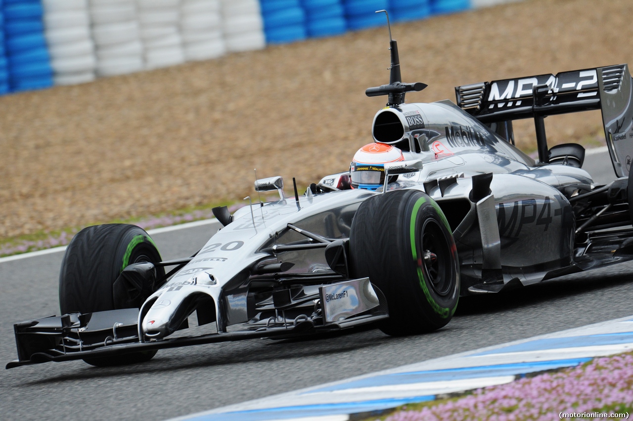 TEST F1 JEREZ 31 GENNAIO, Kevin Magnussen (DEN) McLaren MP4-29.
31.01.2014. Formula One Testing, Day Four, Jerez, Spain.