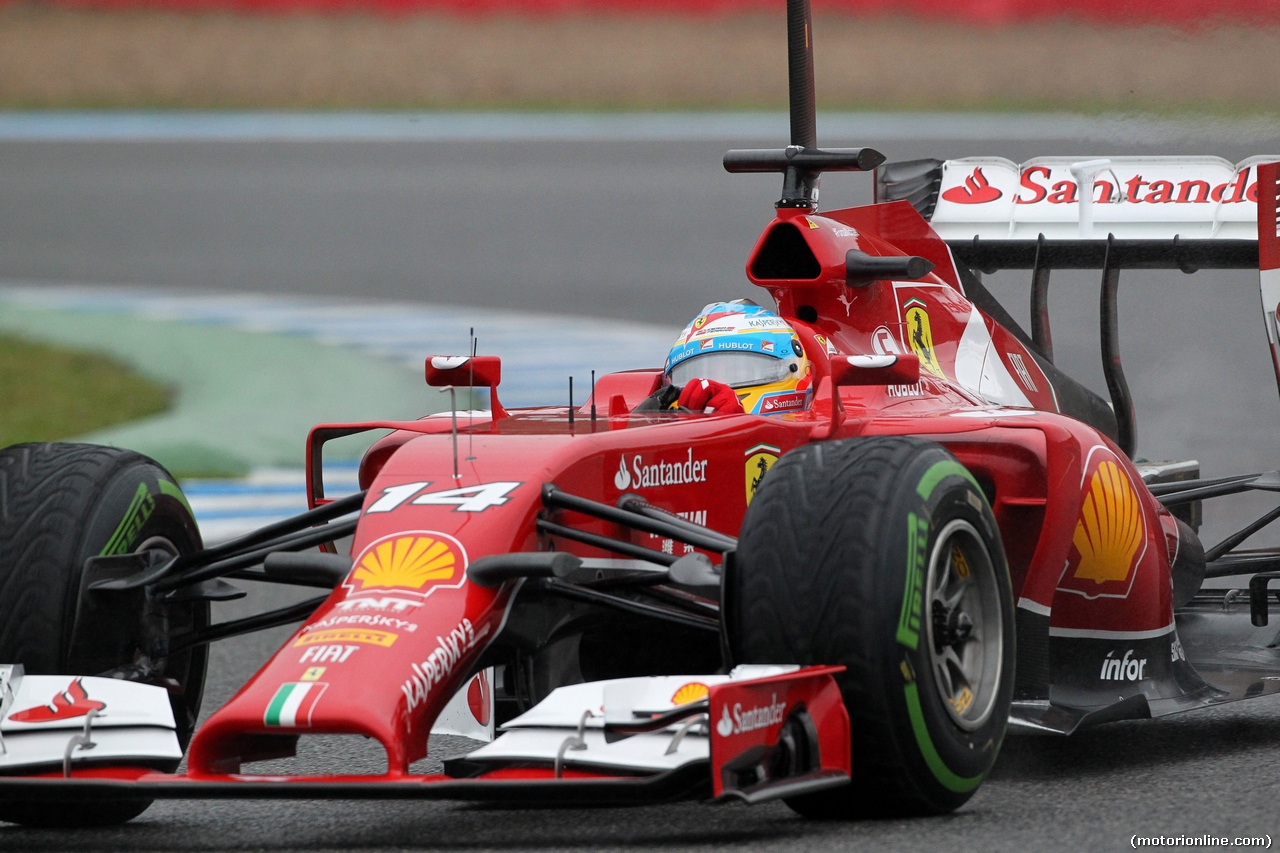 TEST F1 JEREZ 31 GENNAIO, 31.01.2014- Fernando Alonso (ESP) Ferrari F14-T