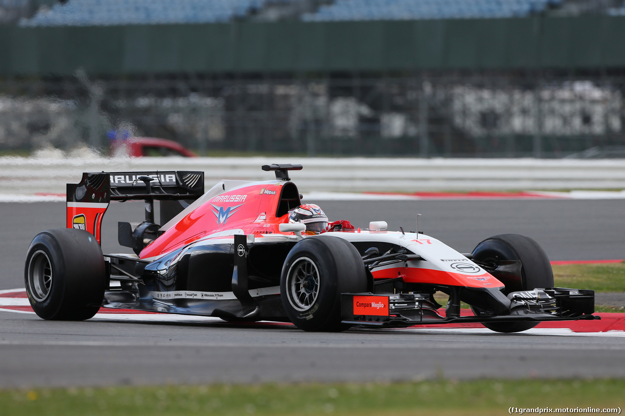 TEST SILVERSTONE 08 LUGLIO, Jules Bianchi (FRA) Marussia F1 Team MR03.
08.07.2014. Formula One Testing, Silverstone, England, Tuesday.