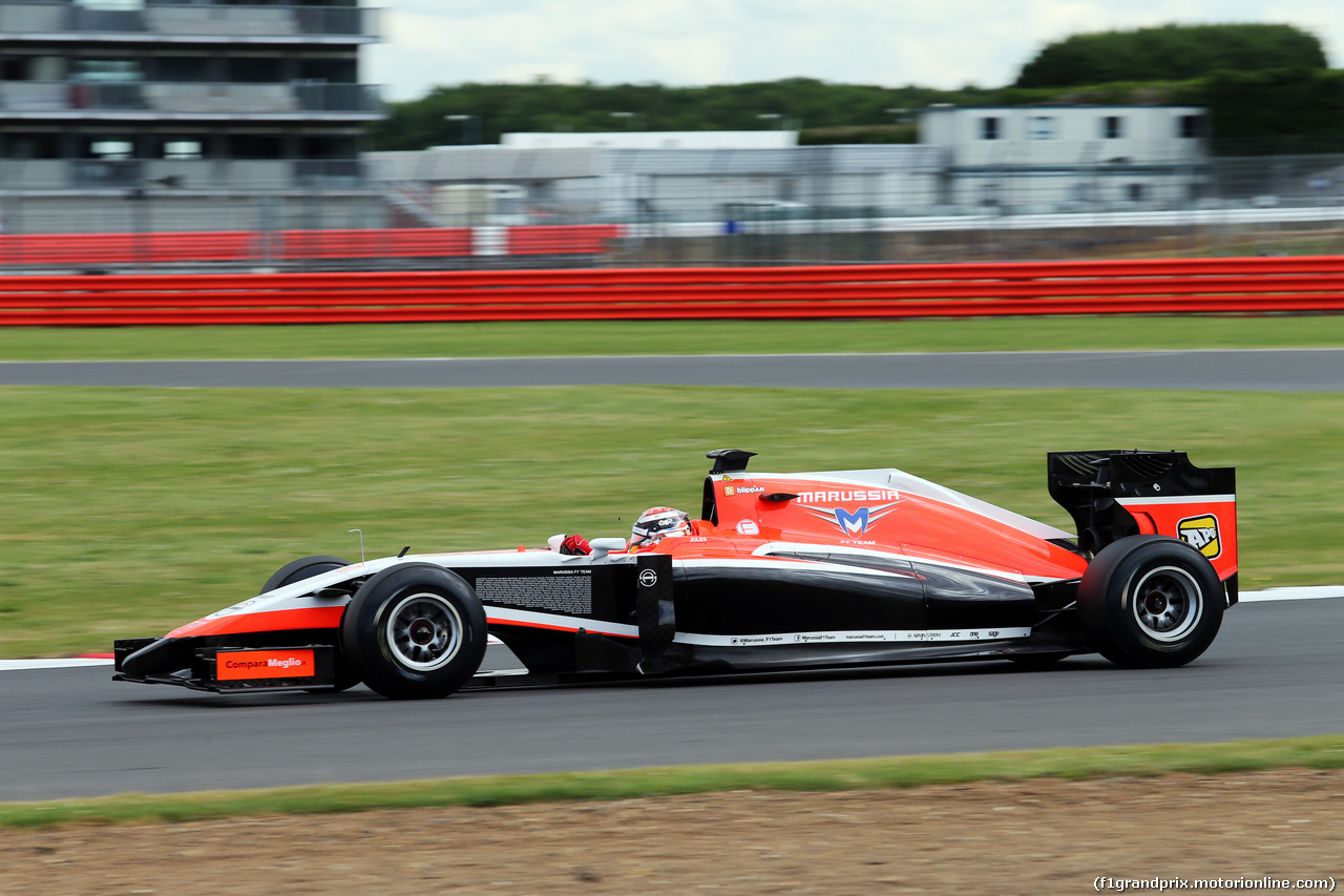 TEST SILVERSTONE 08 LUGLIO, Jules Bianchi (FRA) Marussia F1 Team MR03.
08.07.2014. Formula One Testing, Silverstone, England, Tuesday.