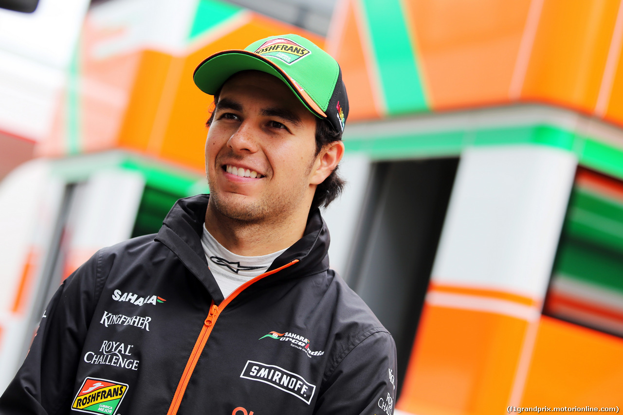 TEST SILVERSTONE 08 LUGLIO, Sergio Perez (MEX) Sahara Force India F1.
08.07.2014. Formula One Testing, Silverstone, England, Tuesday.