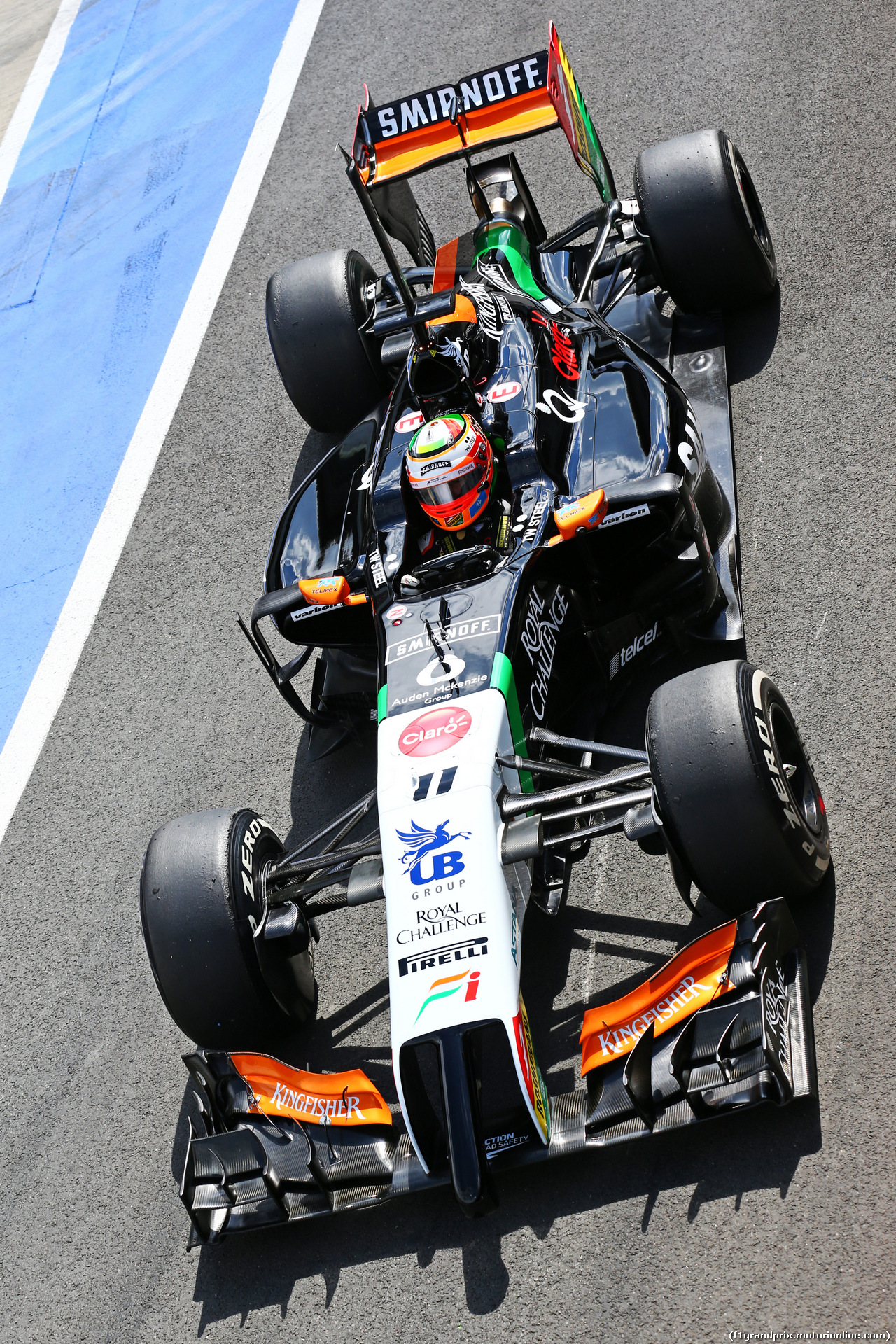 TEST SILVERSTONE 08 LUGLIO, Sergio Perez (MEX) Sahara Force India F1 VJM07.
08.07.2014. Formula One Testing, Silverstone, England, Tuesday.