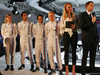 WILLIAMS MARTINI RACING FW36, The Williams FW36 with Martini livery is unveiled. (L to R): Susie Wolff (GBR) Williams Development Driver; Felipe Nasr (BRA) Williams Test e Reserve Driver; Felipe Massa (BRA) Williams; Valtteri Bottas (FIN) Williams; Jodie Kidd (GBR); Jake Humphrey (GBR).
06.03.2014. Formula One Launch, Williams FW36 Official Unveiling, London, England.