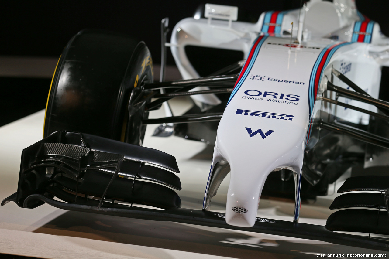 WILLIAMS MARTINI RACING FW36, The Williams FW36 with Martini livery is unveiled.
06.03.2014. Formula One Launch, Williams FW36 Official Unveiling, London, England.