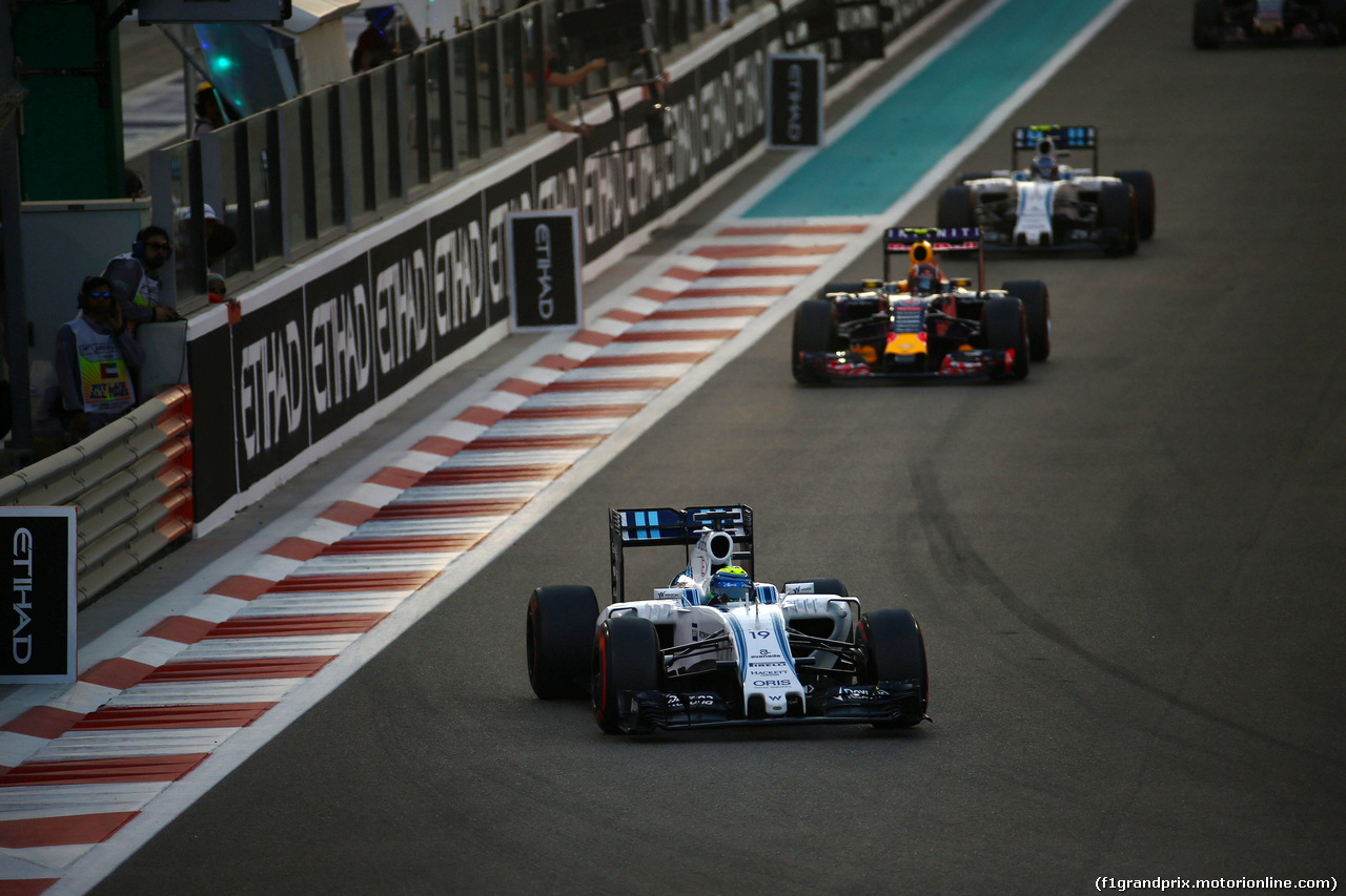 GP ABU DHABI, 29.11.2015 - Gara, Felipe Massa (BRA) Williams F1 Team FW37