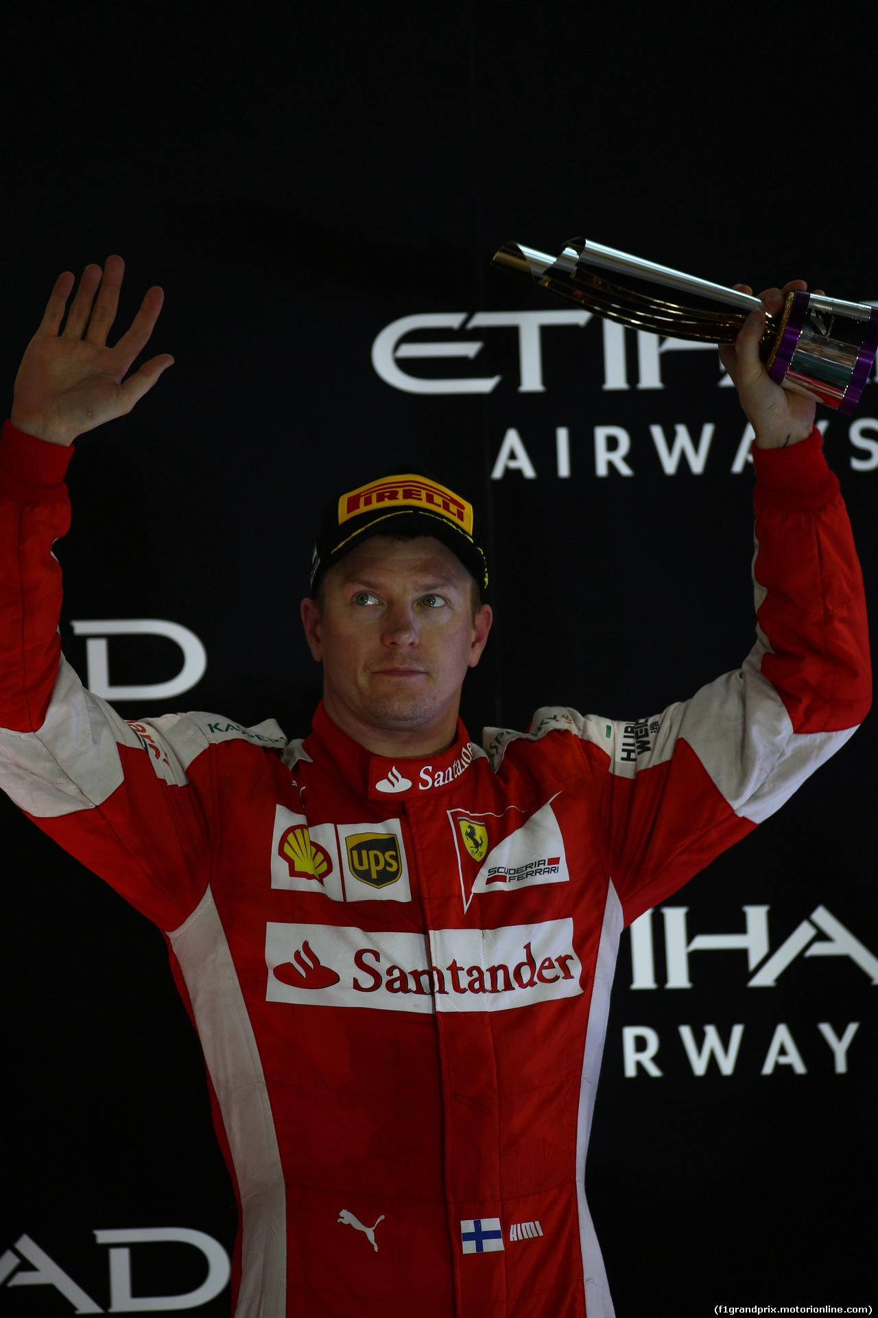 GP ABU DHABI, 29.11.2015 - Gara, terzo Kimi Raikkonen (FIN) Ferrari SF15-T