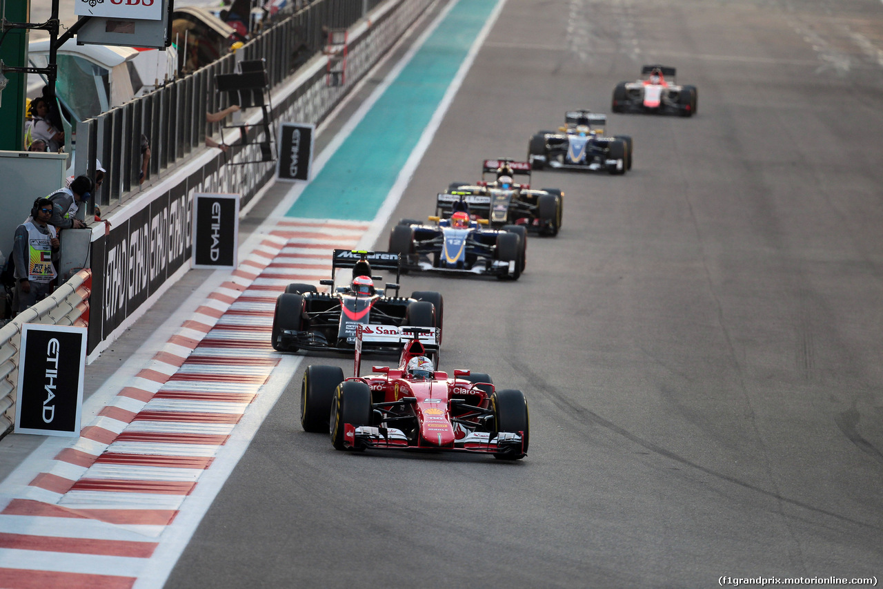 GP ABU DHABI, 29.11.2015 - Gara, Sebastian Vettel (GER) Ferrari SF15-T