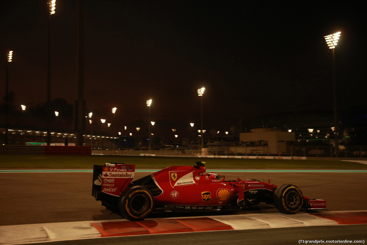 GP ABU DHABI, 29.11.2015 - Gara, Kimi Raikkonen (FIN) Ferrari SF15-T