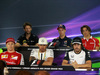 GP ABU DHABI, 26.11.2015 - Conferenza Stampa, Romain Grosjean (FRA) Lotus F1 Team E23, Daniil Kvyat (RUS) Red Bull Racing RB11, Roberto Merhi (ESP) Manor Marussia F1 Team, Kimi Raikkonen (FIN) Ferrari SF15-T, Lewis Hamilton (GBR) Mercedes AMG F1 W06 e Fernando Alonso (ESP) McLaren Honda MP4-30