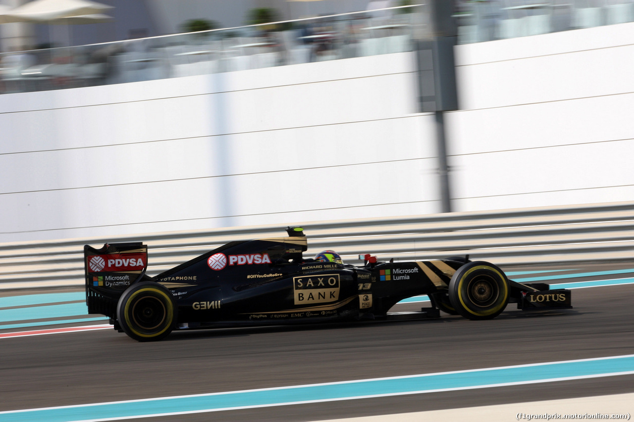 GP ABU DHABI, 28.11.2015 - Prove Libere 3, Pastor Maldonado (VEN) Lotus F1 Team E23