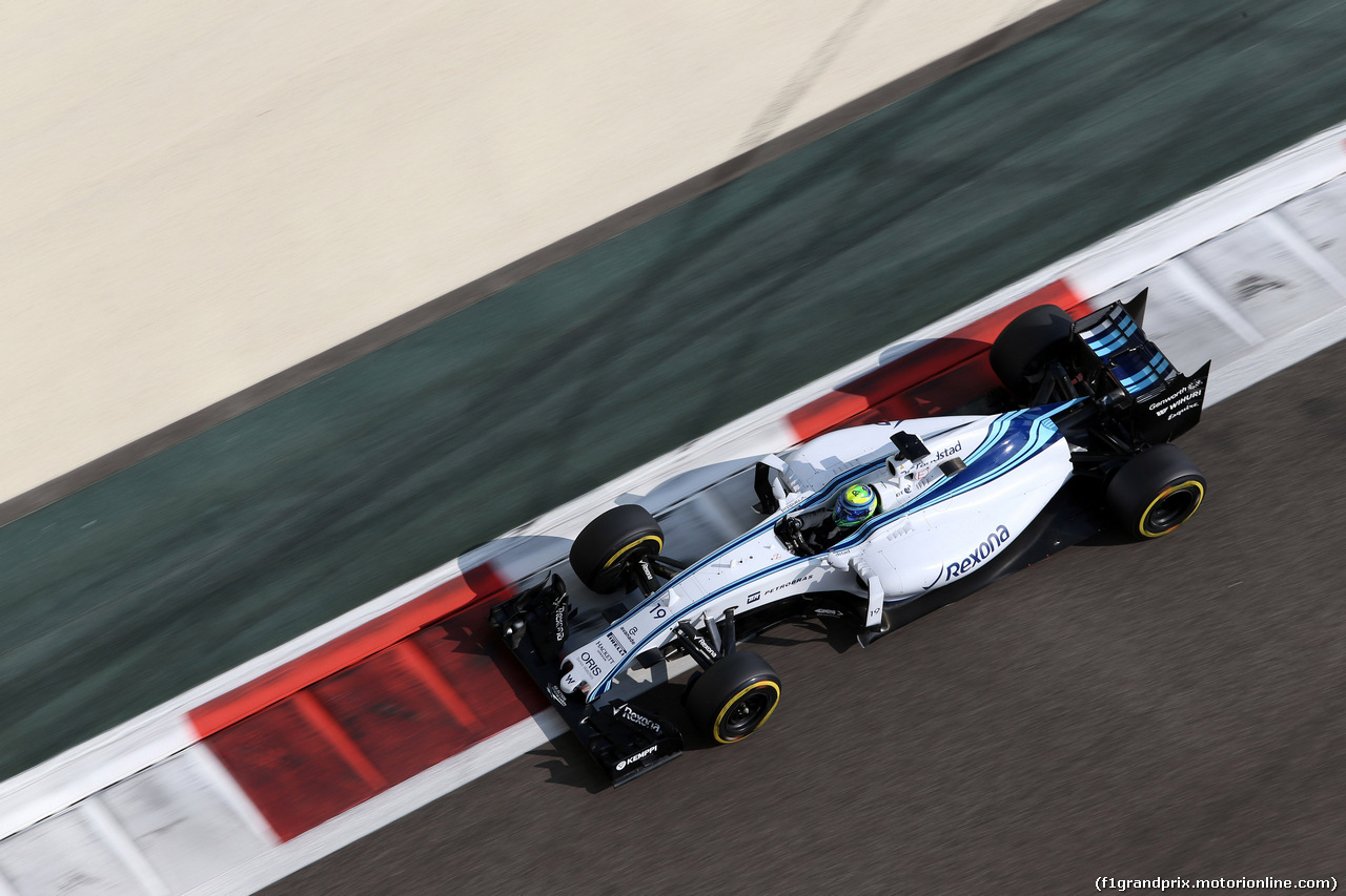 GP ABU DHABI, 28.11.2015 - Prove Libere 3, Felipe Massa (BRA) Williams F1 Team FW37
