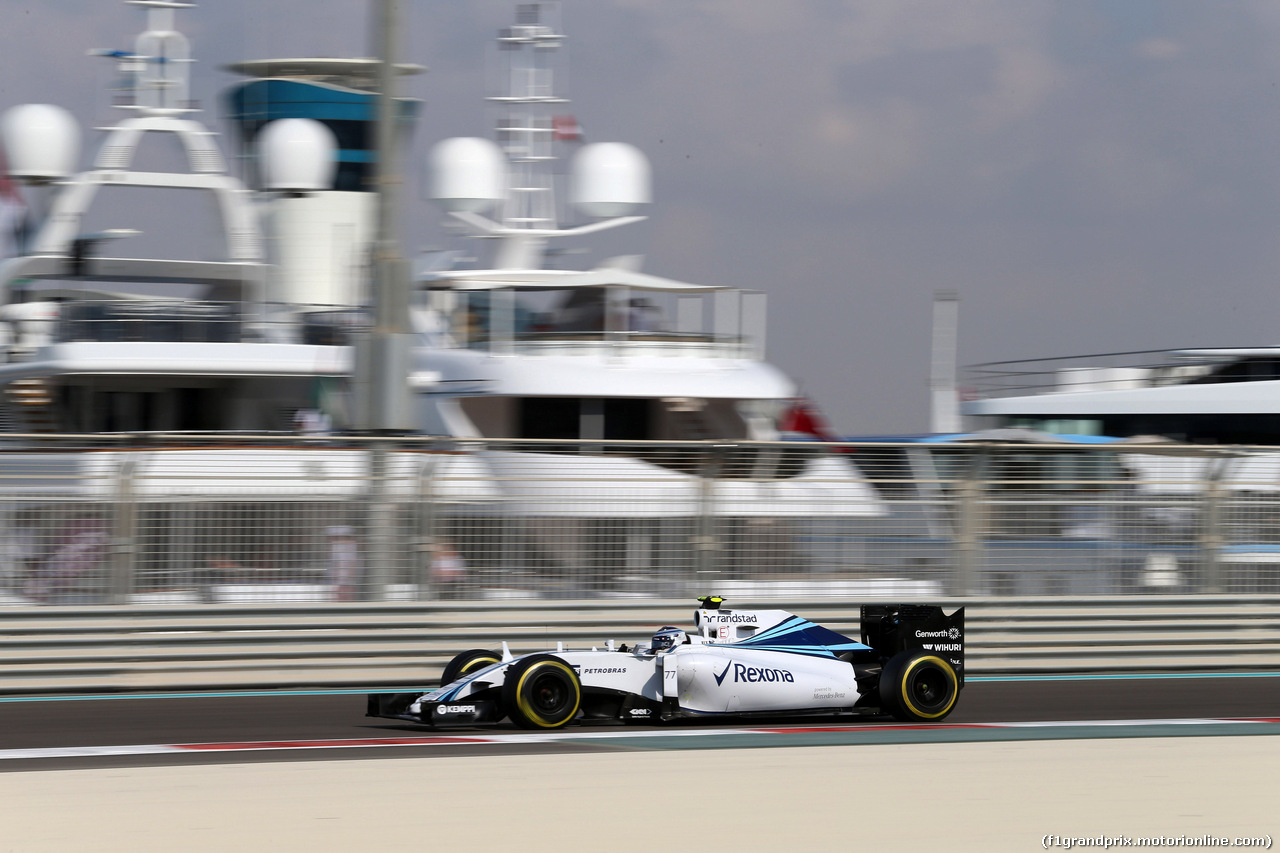 GP ABU DHABI, 28.11.2015 - Prove Libere 3, Valtteri Bottas (FIN) Williams F1 Team FW37