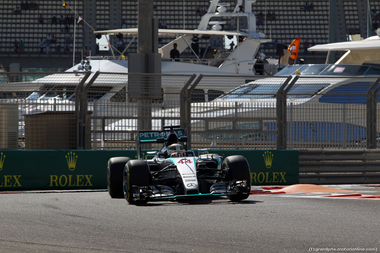 GP ABU DHABI, 27.11.2015 - Prove Libere 1, Lewis Hamilton (GBR) Mercedes AMG F1 W06