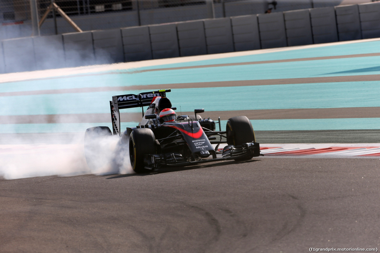 GP ABU DHABI, 27.11.2015 - Prove Libere 1, Jenson Button (GBR)  McLaren Honda MP4-30.
