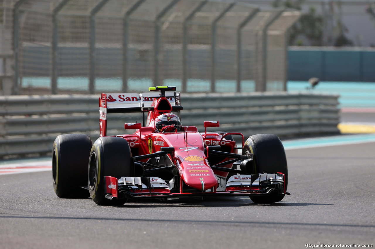GP ABU DHABI, 27.11.2015 - Prove Libere 1, Kimi Raikkonen (FIN) Ferrari SF15-T