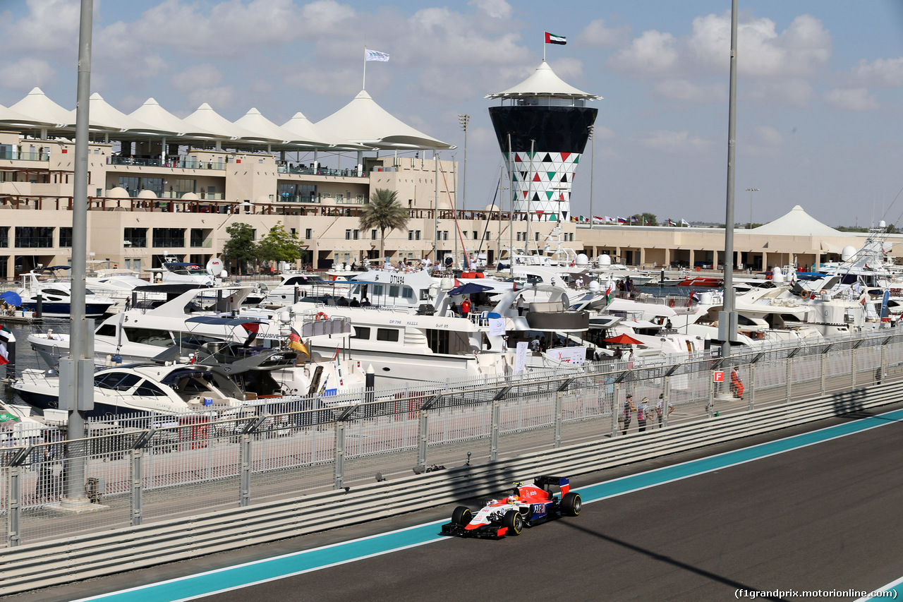 GP ABU DHABI, 27.11.2015 - Prove Libere 1, Roberto Merhi (ESP) Manor Marussia F1 Team