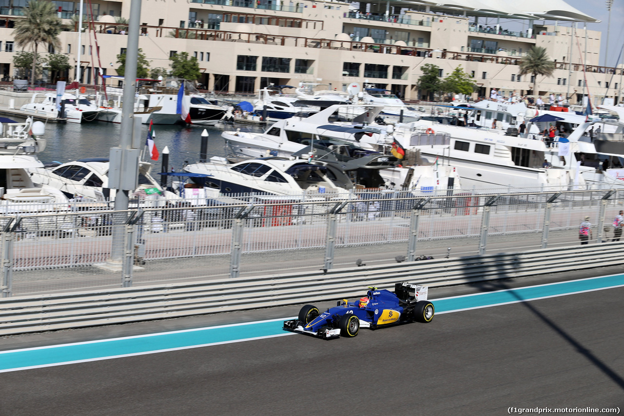 GP ABU DHABI, 27.11.2015 - Prove Libere 1, Felipe Nasr (BRA) Sauber C34