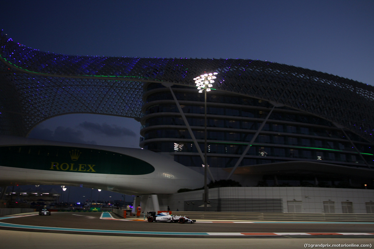 GP ABU DHABI, 27.11.2015 - Prove Libere 2, Felipe Massa (BRA) Williams F1 Team FW37