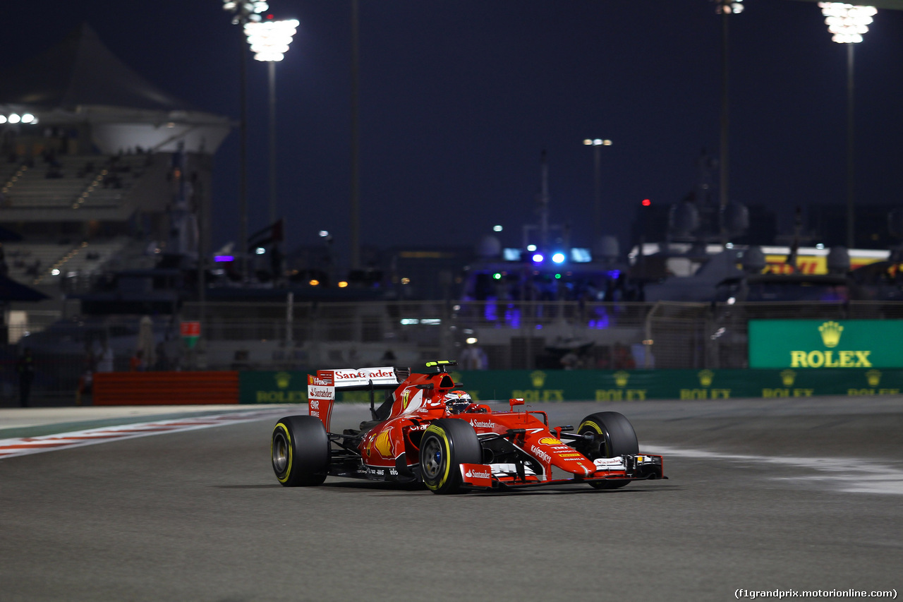 GP ABU DHABI, 27.11.2015 - Prove Libere 2, Kimi Raikkonen (FIN) Ferrari SF15-T