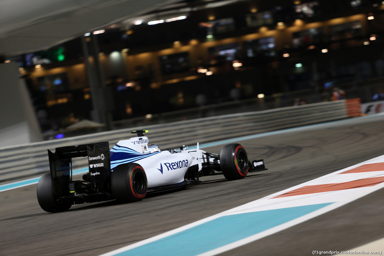 GP ABU DHABI, 27.11.2015 - Prove Libere 2, Valtteri Bottas (FIN) Williams F1 Team FW37