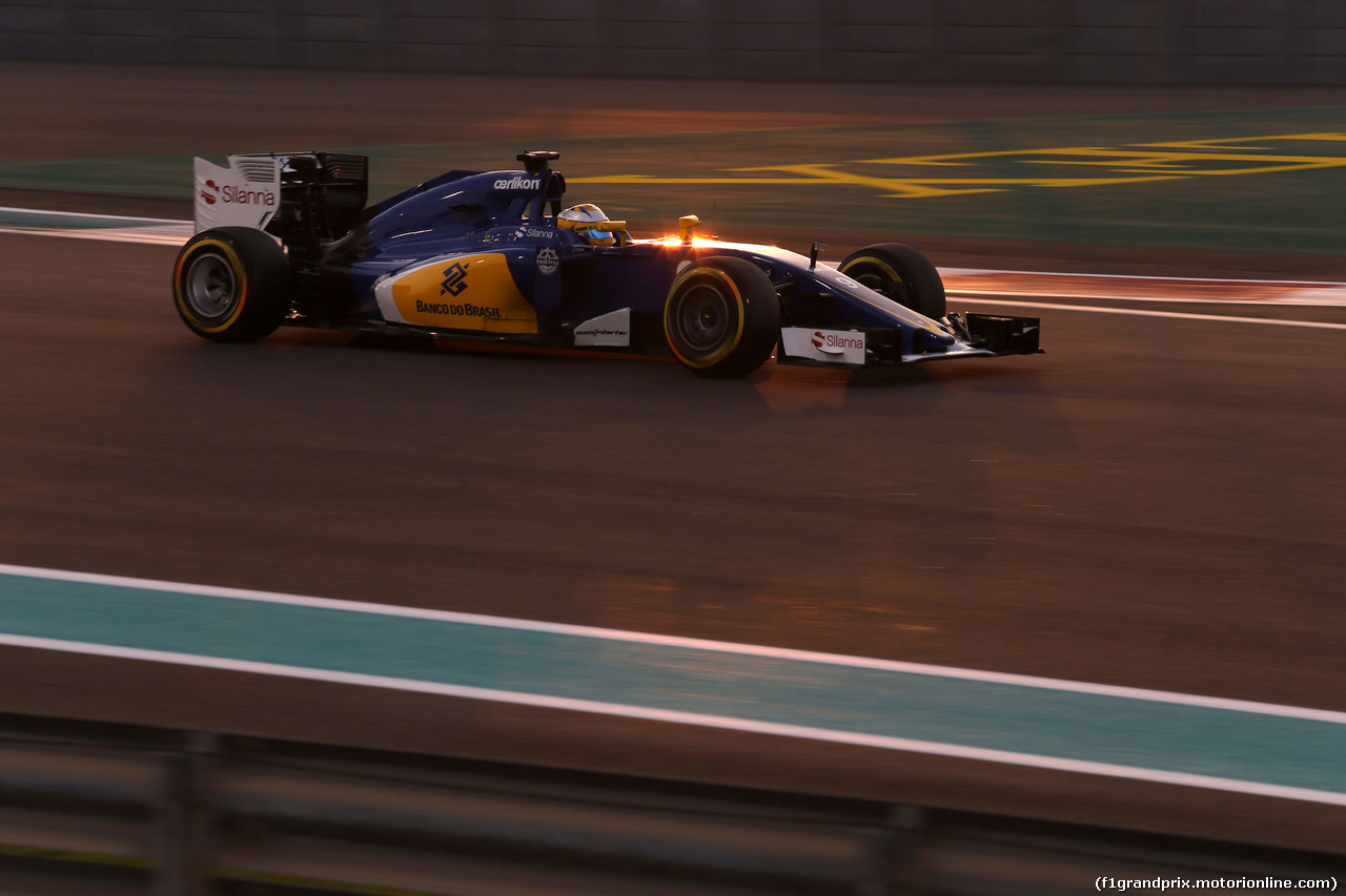 GP ABU DHABI, 27.11.2015 - Prove Libere 2, Marcus Ericsson (SUE) Sauber C34