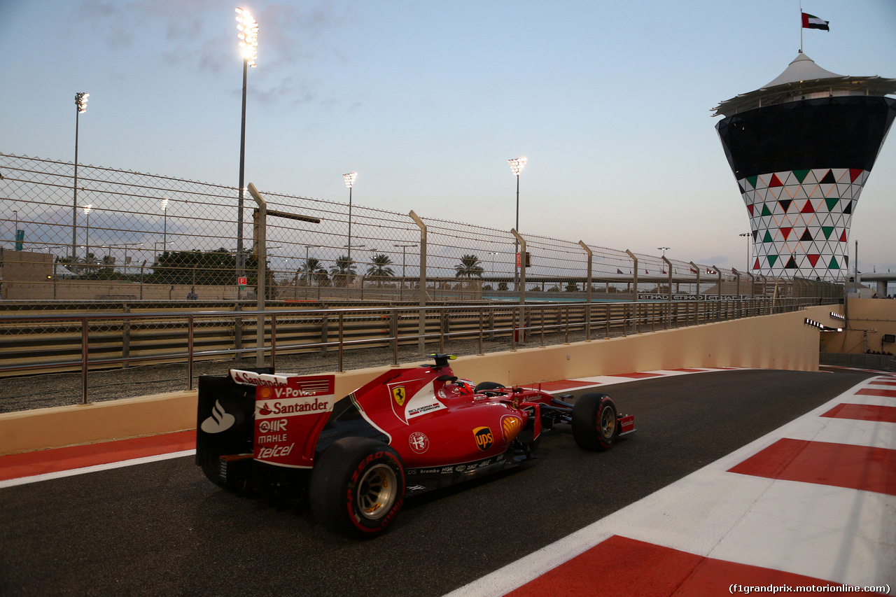 GP ABU DHABI, 27.11.2015 - Prove Libere 2, Kimi Raikkonen (FIN) Ferrari SF15-T
