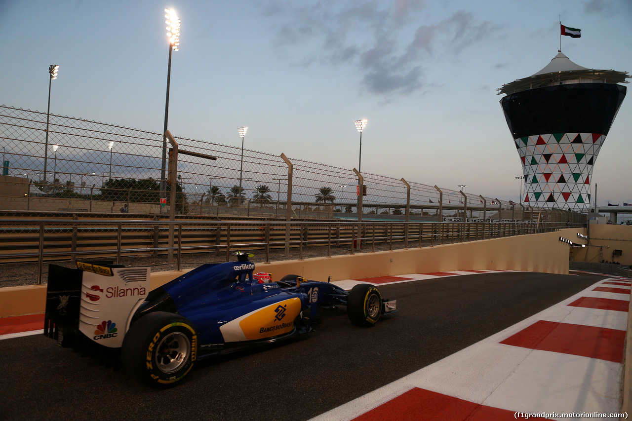 GP ABU DHABI, 27.11.2015 - Prove Libere 2, Felipe Nasr (BRA) Sauber C34