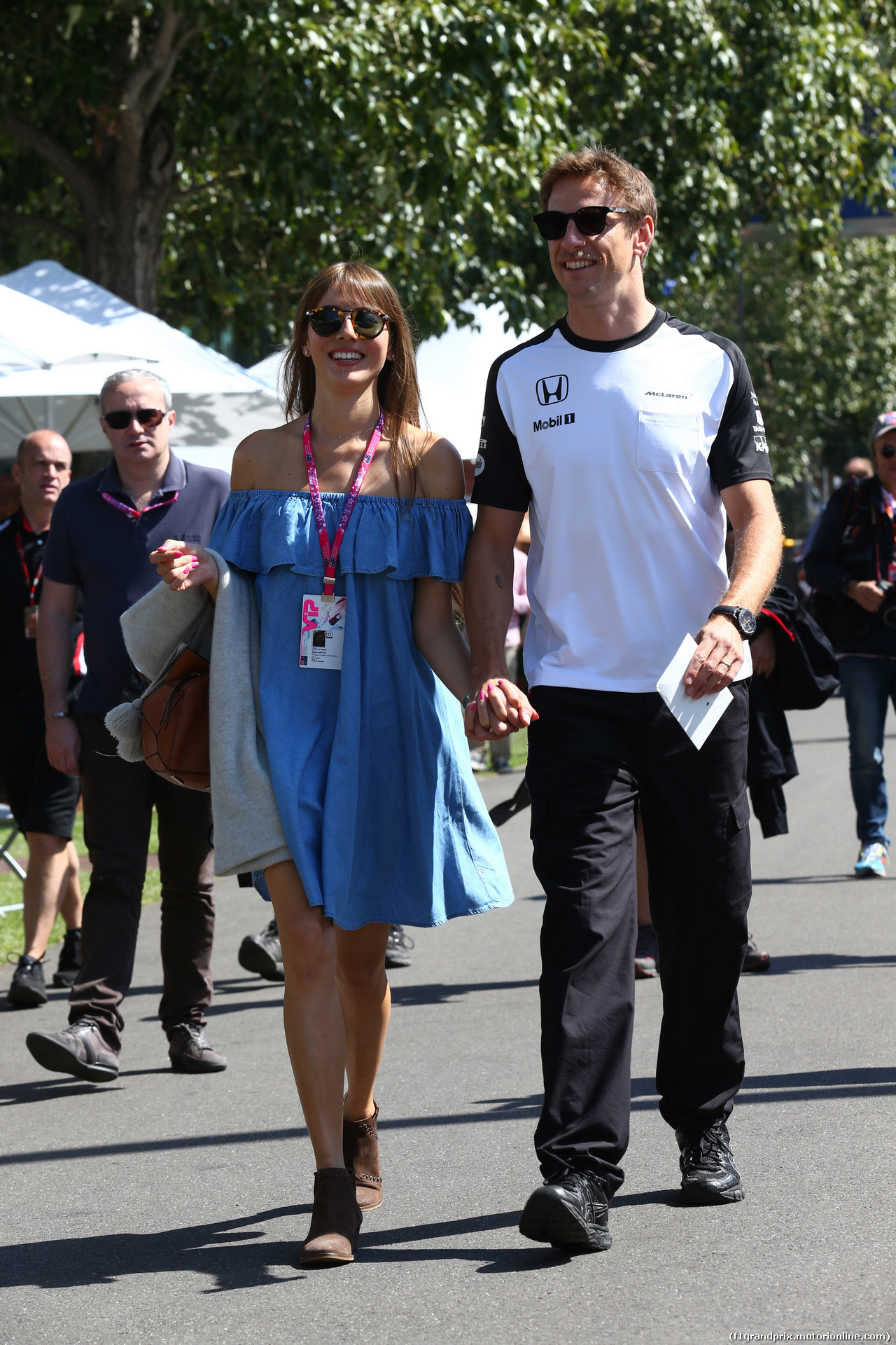 GP AUSTRALIA, 14.03.2014 - Jenson Button (GBR)  McLaren Honda MP4-30. e sua moglie Jessica