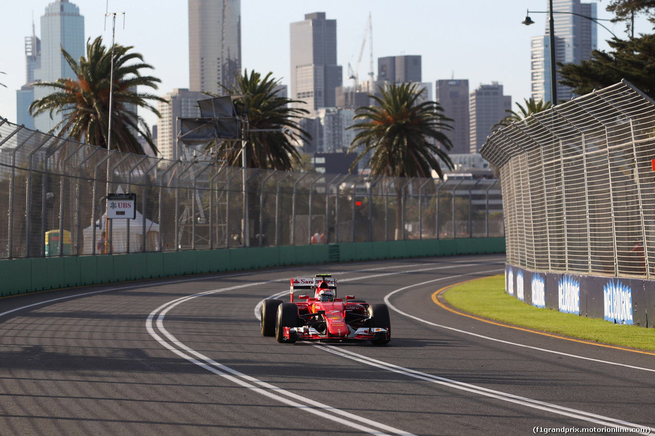 GP AUSTRALIA, 13.03.2015 - Prove Libere 2, Kimi Raikkonen (FIN) Ferrari SF15-T