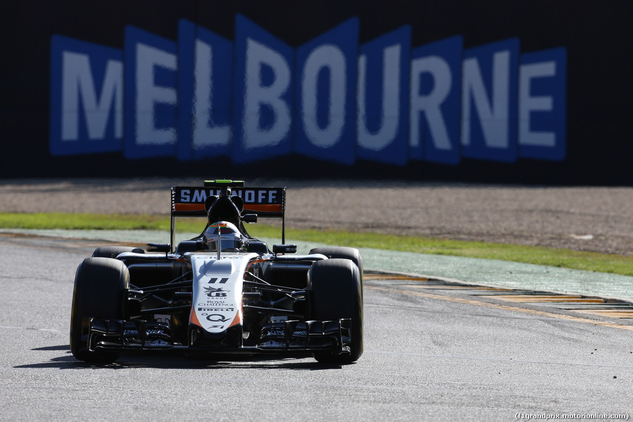 GP AUSTRALIA, 13.03.2015 - Prove Libere 2, Sergio Perez (MEX) Sahara Force India F1 VJM08