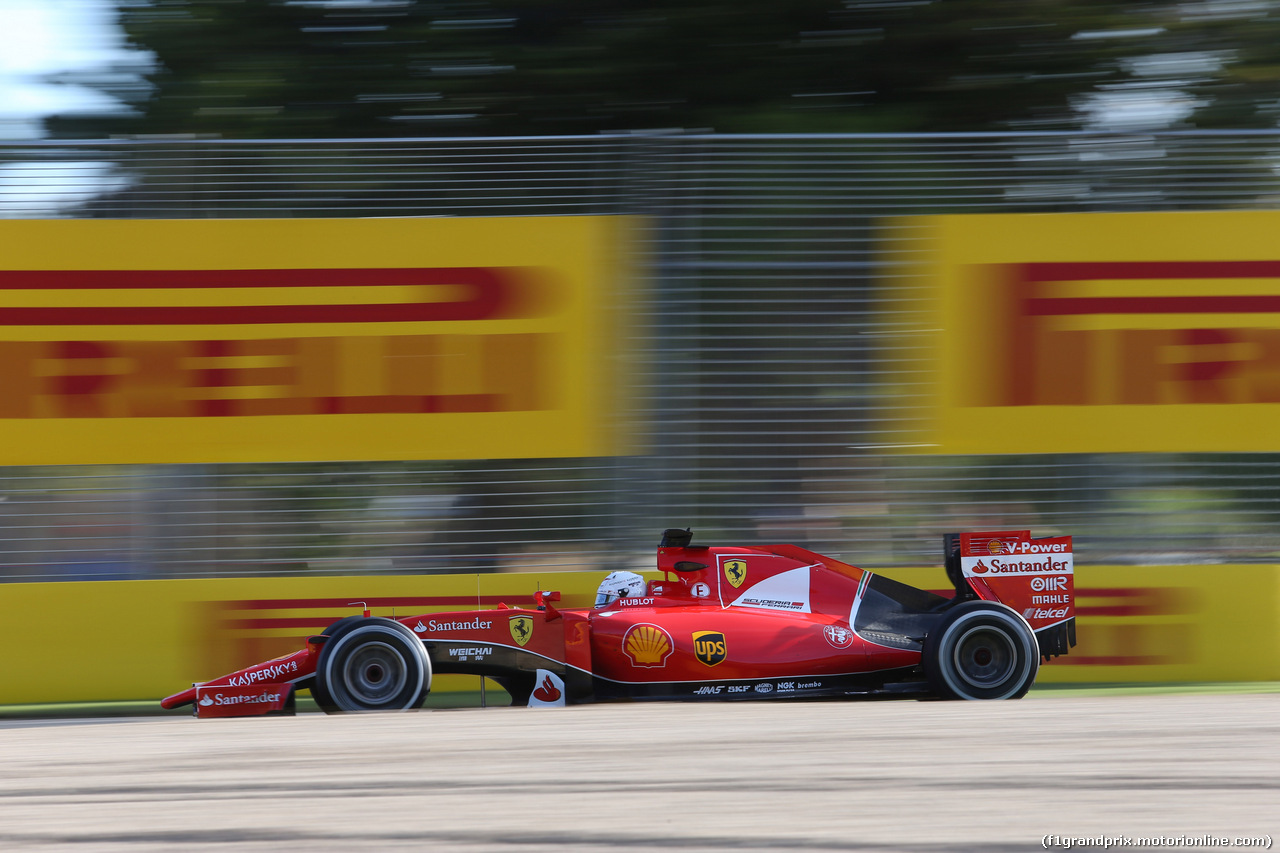 GP AUSTRALIA, 13.03.2015 - Prove Libere 2, Sebastian Vettel (GER) Ferrari SF15-T